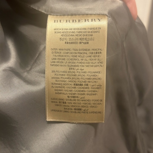 Burberry Wool Coat with Fur - Picture 2 of 2